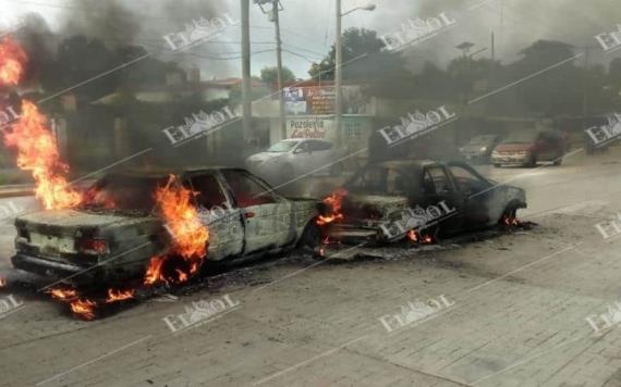 Uniones de transportistas queman unidades tras enfrentamiento