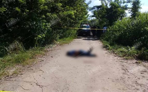 Hallan cuerpo acribillado a balazos en poblado de Huimanguillo