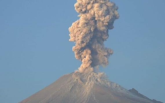 El Popocatépetl registra explosión de 2,500 metros de altura
