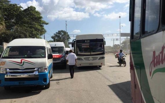 Crean parada provisional a las afueras de Villahermosa por caos vial  en la ciudad