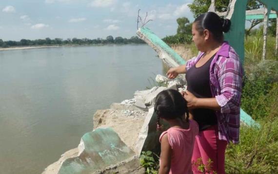 Río Samaria desaparece casas en Cunduacán