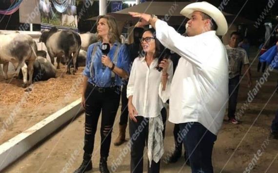 Montserrat Oliver y Yolanda Andrade graban para Mojoe desde la Feria Tabasco 2019