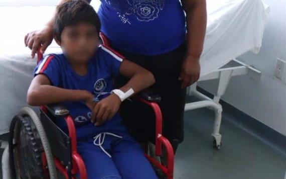 Salvan médicos del Hospital Rovirosa pierna de niño lesionada con un arpón