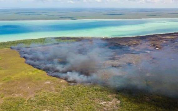 Controlado al 85 por ciento el incendio forestal en reserva Sian Kaan en el estado de Quintana Roo