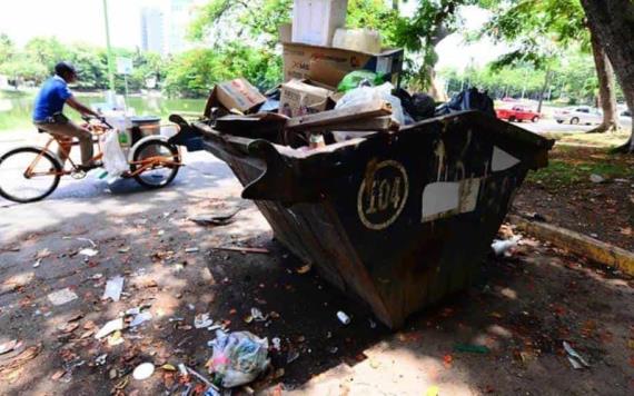 Insalubres contenedores de basura en condominios y colonias de Villahermosa