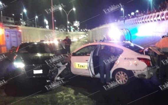 Accidente sobre la Avenida Ruíz Cortines deja a dos personas heridas