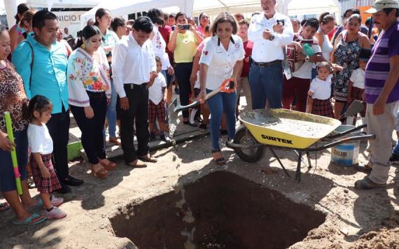 Invierte Comalcalco en más obras para la educación, inicia construcción en Jardín de Niños