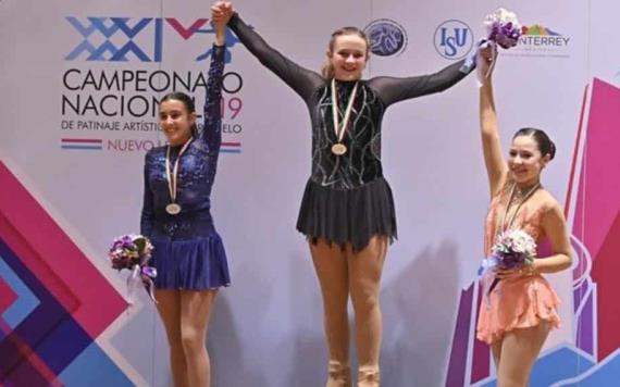 Patinaje artístico sobre hielo Bronce nacional de Fátima Argáez