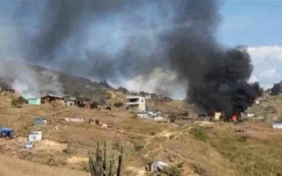 Queman 100 casas cerca de Monte Albán por pelea de tierras