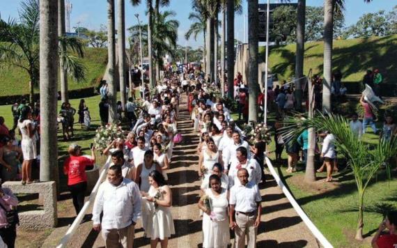 Celebraron bodas colectivas en Villahermosa