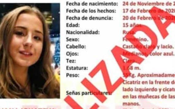 Encuentran a adolescente rusa que estaba desaparecida en Jalisco