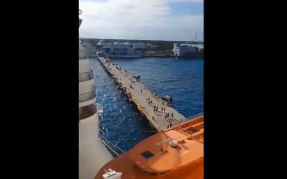 Desembarcan pasajeros del crucero MSC Meraviglia en Cozumel, Quintana Roo