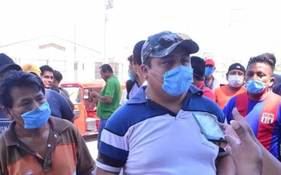 Se manifestaron pochimovileros en Indeco, pidieron apoyo del gobierno por contingencia