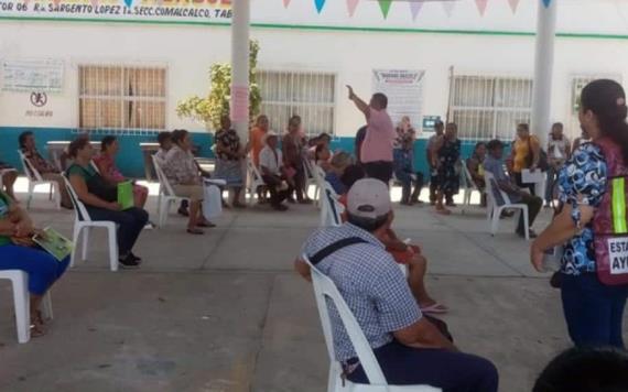 Aplican medidas sanitarias en entrega de apoyos de bienestar en Comalcalco