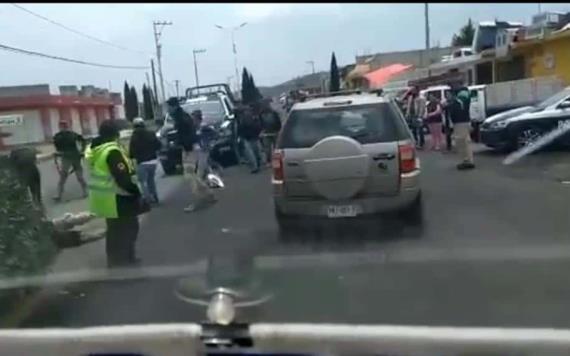 Agreden a policías por pedirle a motociclista que usara cubrebocas