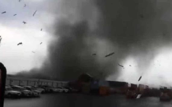 Tornado causa destrozos en Nuevo León