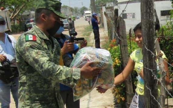 Ejército Mexicano repartió 2 mil 264 despensas en Tenosique
