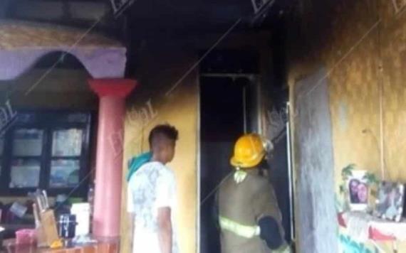 Registran incendio en una vivienda de la colonia Gaviotas Sur en Villahermosa