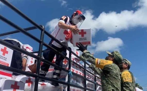 Cruz Roja apoya a mil 700 familias de Balancán
