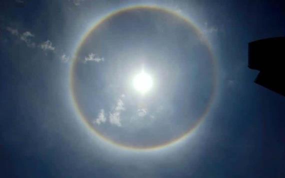 Durante sismo, halo solar sorprende en CDMX