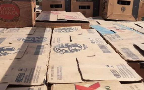 Duro golpe a la venta clandestina alcohol en Balancán, detienen unidad con 130 cartones de cerveza