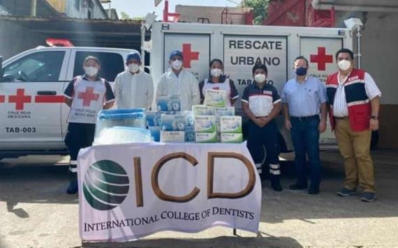 Recibe Cruz Roja donación equipo de protección personas