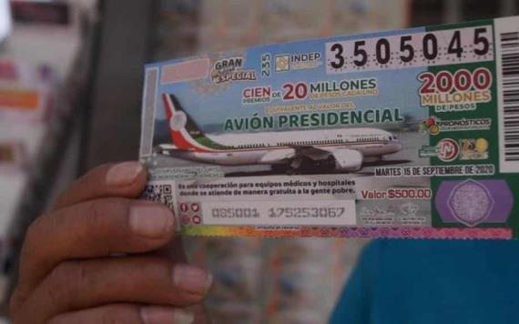 Lotería Nacional ha vendido más de un millón de cachitos de la rifa del avión presidencial