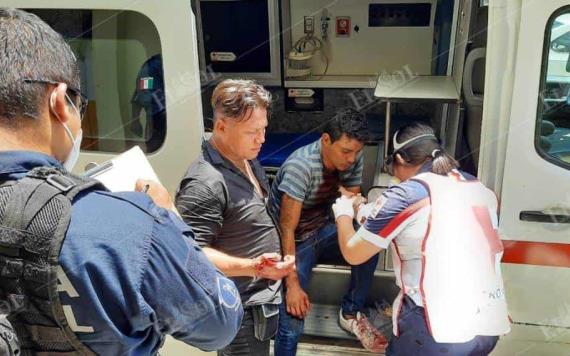 Hombres son heridos tras intento de asalto en centro de Villahermosa