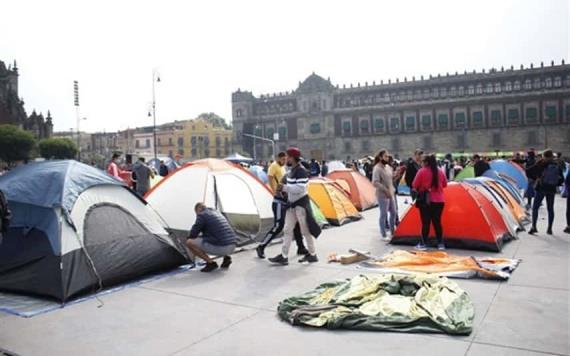 CNTE se manifiesta en Zócalo de la CDMX