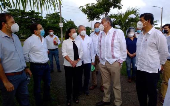 Gobernador da banderazo de inicio de obras en Nacajuca