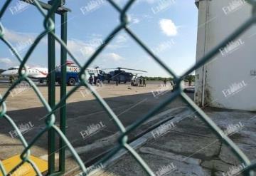 Se desploma helicóptero en el interior del aeropuerto de Villahermosa