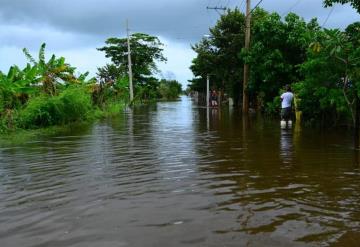 Fraccionamiento Lagunas inundado por lluvias