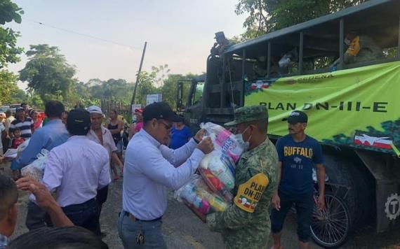 Ejército Mexicano aplica el plan DN-III-E en comunidades del estado de Tabasco