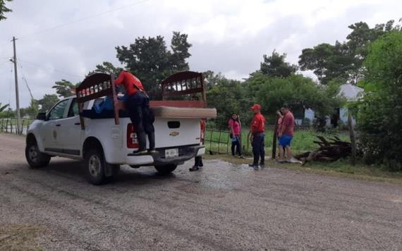 Evacuan a familias de Los Buchecos, Jonuta