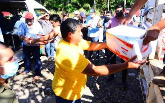 Autoridades responden a peticiones de los ciudadano y envían ayuda humanitaria a Ranchería El Espino