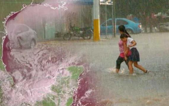 Para las próximas horas, se pronostican lluvias muy fuertes en Chiapas y Tabasco