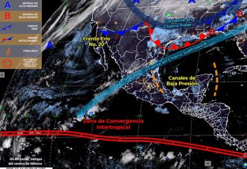 Frente Frio No. 20 ingresará a México; provocará lluvias en varios estados