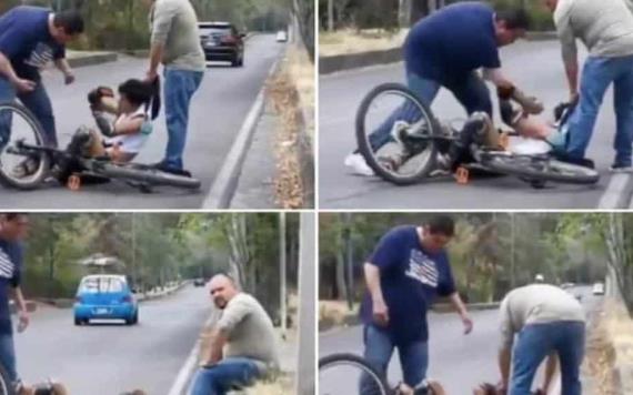 Vídeo: Colaborador de Muévete en Bici, golpeando a un ciclista