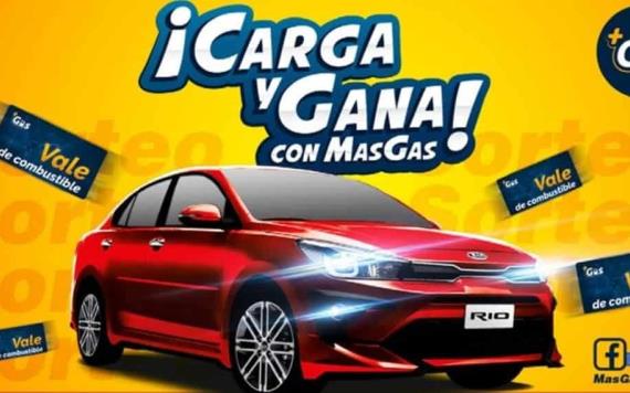 Carga y Gana con MasGas´, participa para ganar un automóvil KIA RIO SEDAN 2021