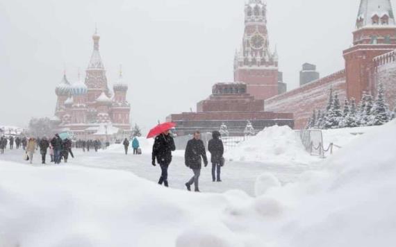 Nevadas en Moscú se convierten en unas de las más fuertes en la historia