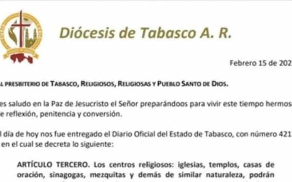 Diócesis de Tabasco amplía sus servicios