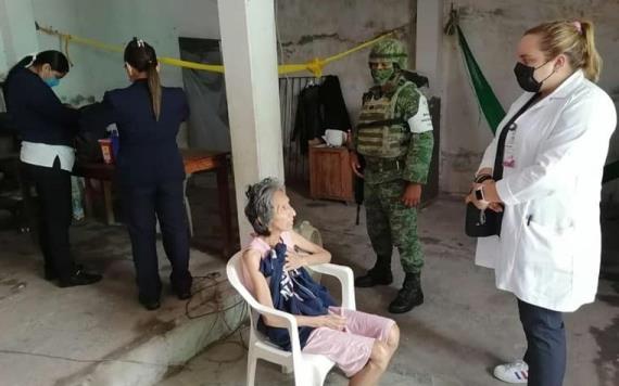 Agradecen abuelitos de Cunduacán a las autoridades por protegerlos del COVID