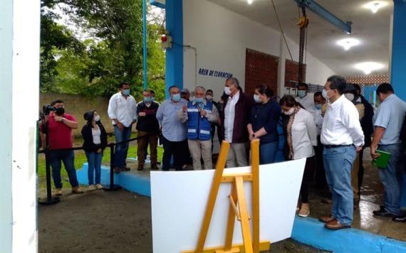 Gobernador de Tabasco supervisa edificación de planta potabilizadora en Teapa