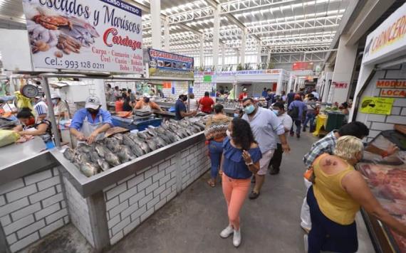 Bajas ventas de pescados y mariscos en el "Pino Suárez"
