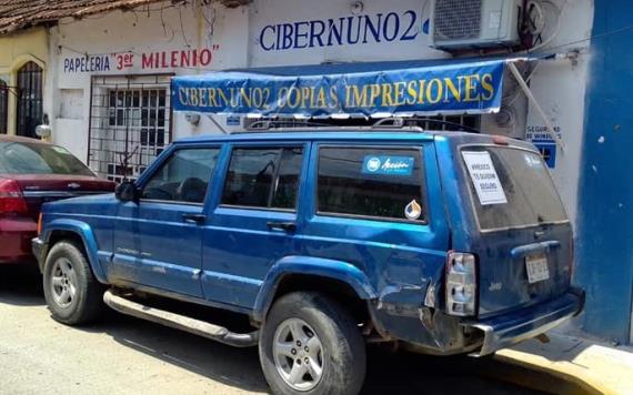 Automóvil fantasma golpeó camioneta de la Candidata del PAN a la alcaldía de Jonuta