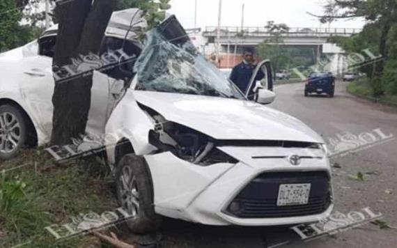 Aparatoso accidente sobre el periférico de la ciudad de Villahermosa