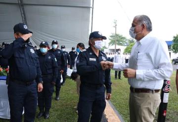 Reconocen a elementos de la SSPC Tabasco