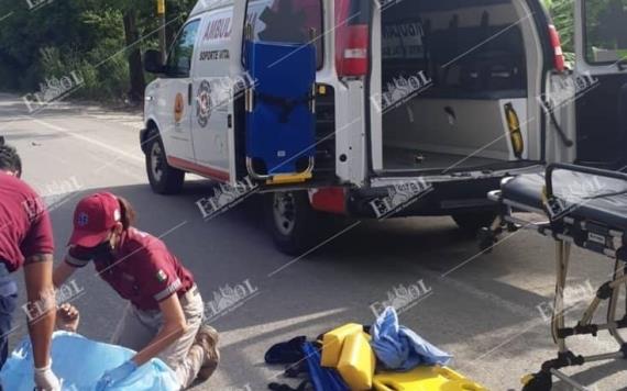 Motociclista es arrollado en la carretera Villahermosa-Nacajuca