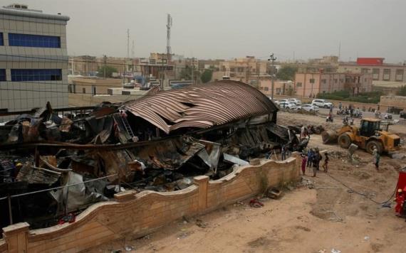 Sube a 64 los muertos por un incendio en un hospital COVID-19 en Irak