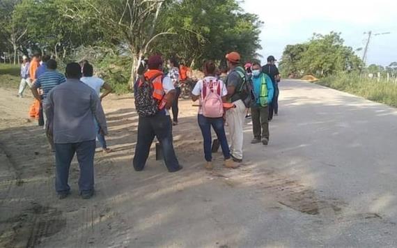 Habitantes de Chichonal se protestan contra constructora